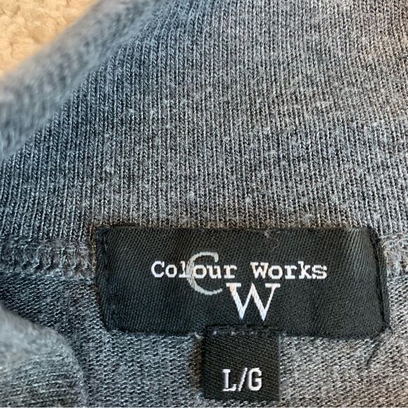 GRAY embellished long sleeve turtleneck Sz L - Picture 5 of 9